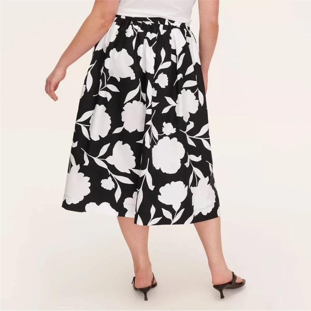 Kate Spade for Target Black and White Floral A-Line Midi Skirt XL - Picture 3 of 4